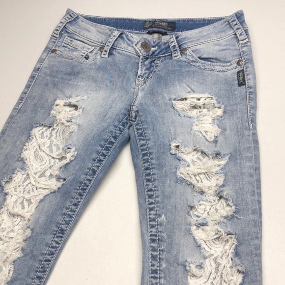 PREMIUM SILVER CAMDEN SKINNY JEANS 26x30 FACTORY LACE 😎 - Picture 2 of 14